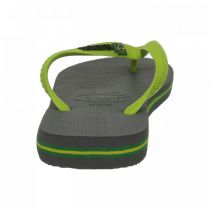 Tongs Havaianas Brasil Logo grey / lime