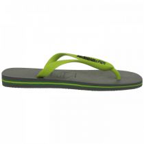 Tongs Havaianas Brasil Logo grey / lime